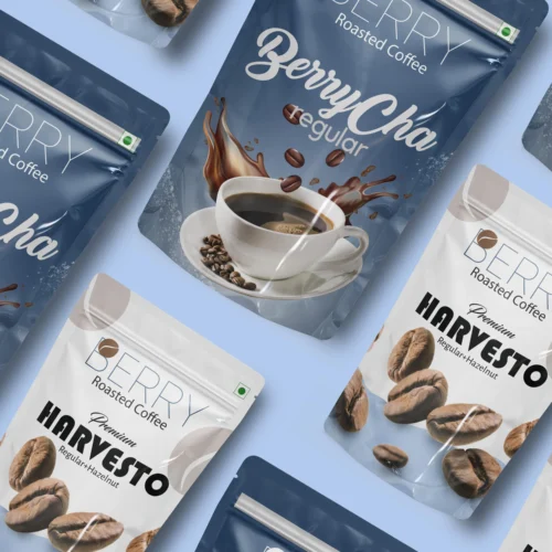 Array of Berry coffee products, highlighting different blends and flavors