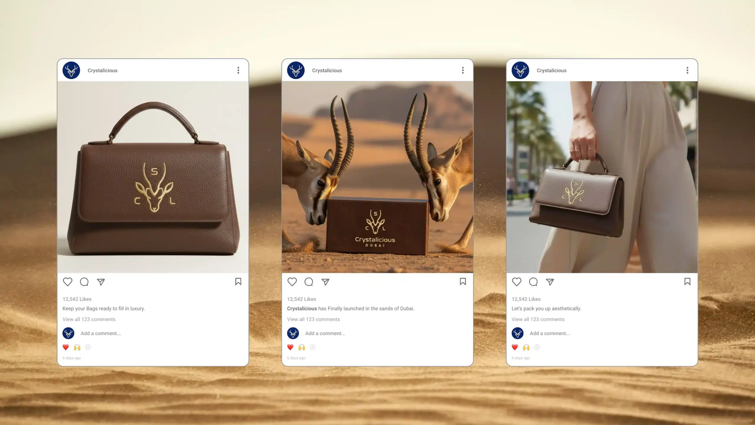 Crystalicious Dubai Brand Identity